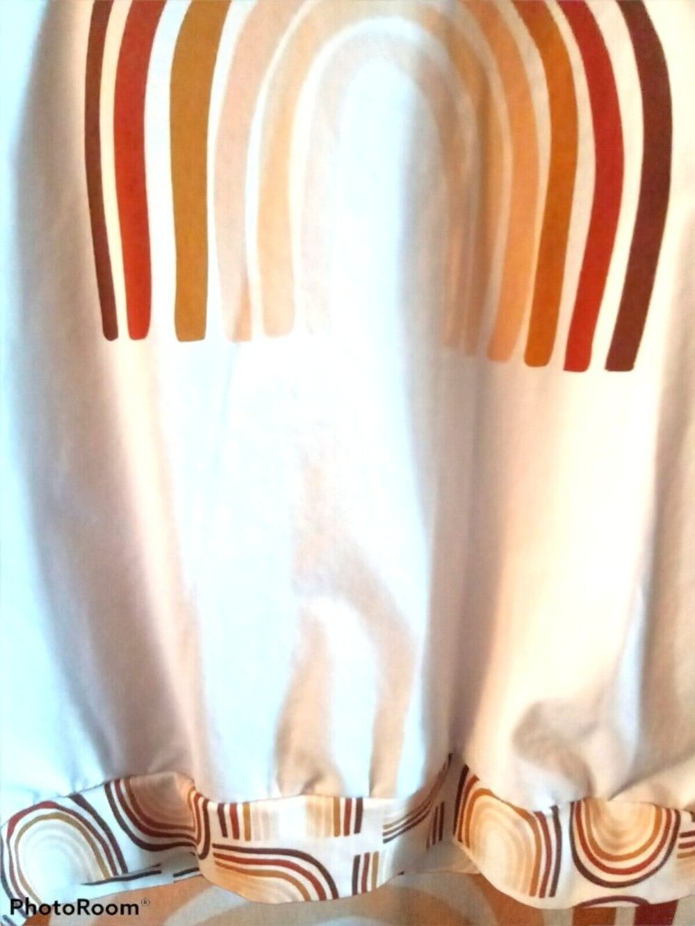 Better Together Sweatshirt Small Cowl Neckline Retro Rainbow Multicolor - Picture 5 of 5
